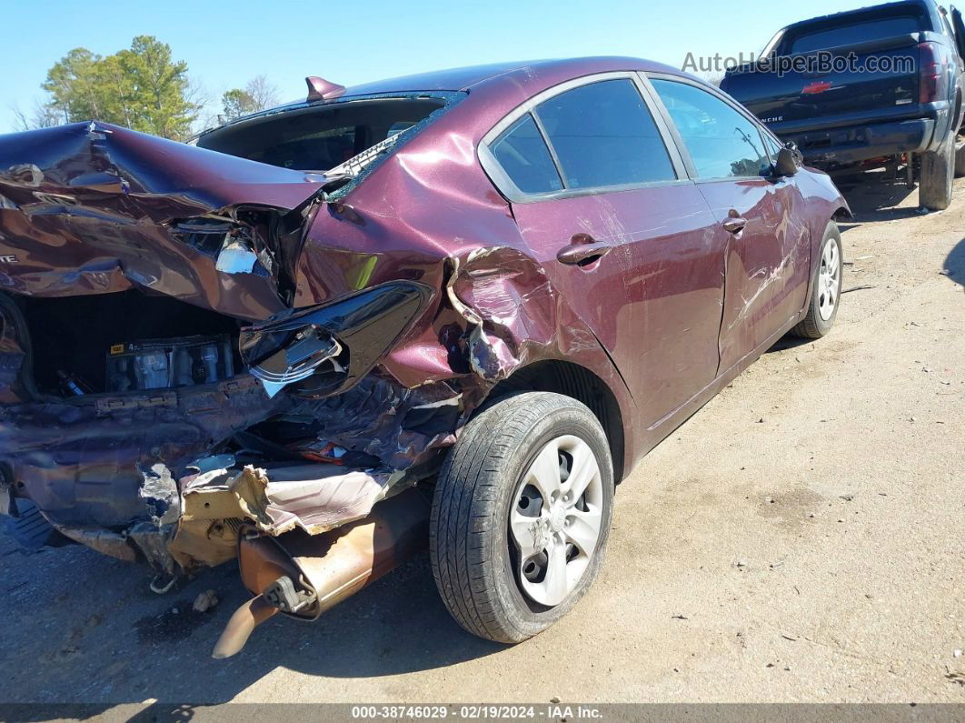 2017 Kia Forte Lx Burgundy vin: 3KPFK4A78HE150853