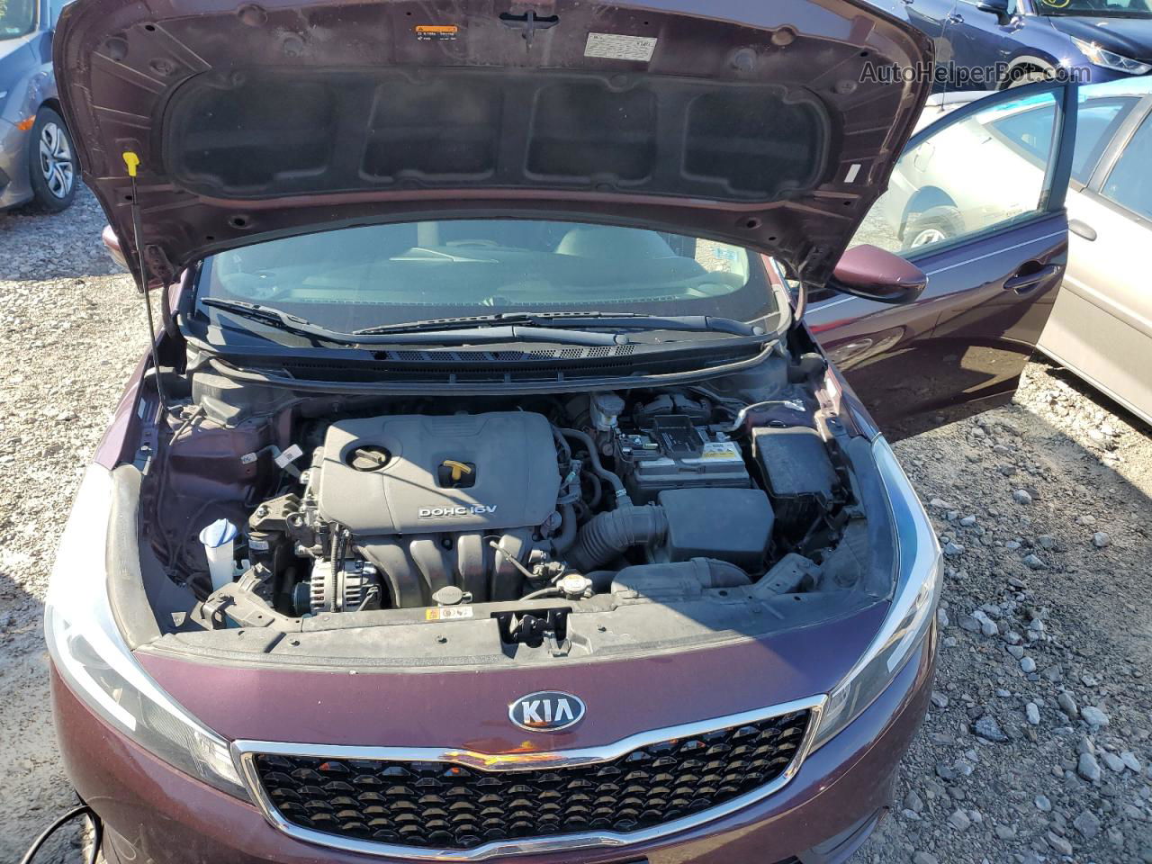 2018 Kia Forte Lx Burgundy vin: 3KPFK4A78JE190677