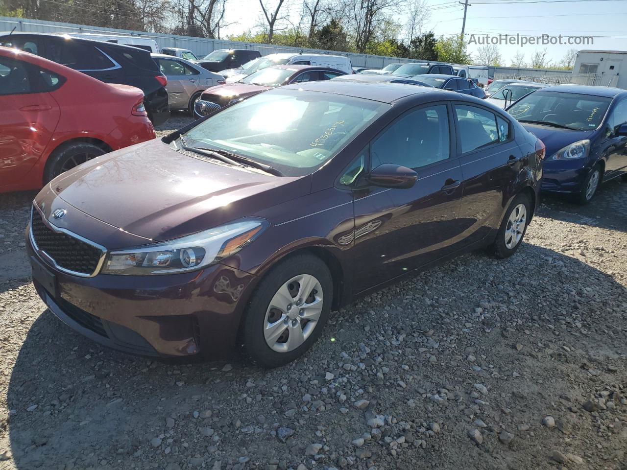 2018 Kia Forte Lx Burgundy vin: 3KPFK4A78JE190677