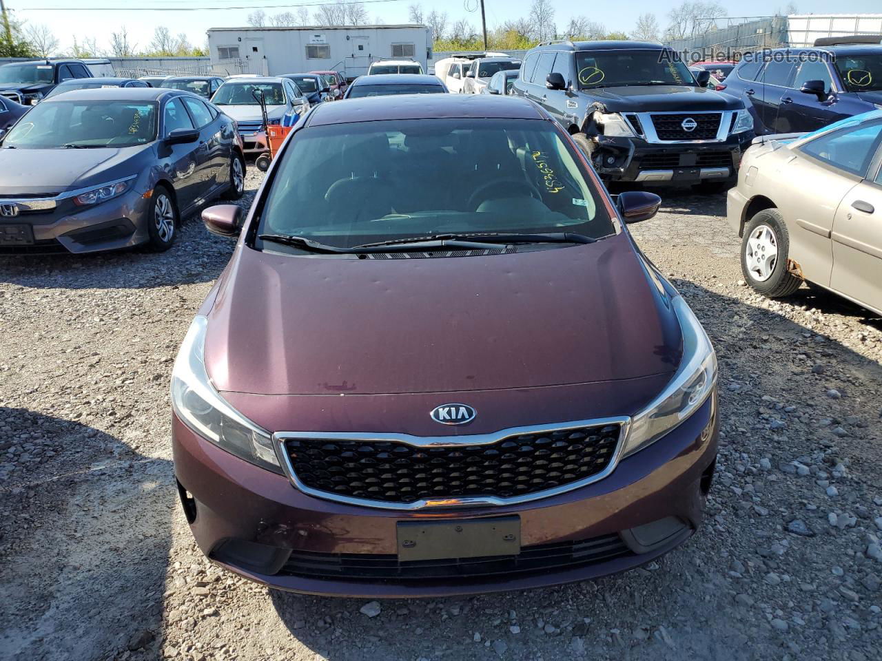 2018 Kia Forte Lx Burgundy vin: 3KPFK4A78JE190677