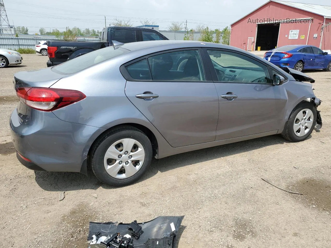 2018 Kia Forte Lx Gray vin: 3KPFK4A78JE259237