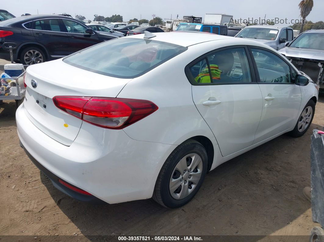 2017 Kia Forte Lx White vin: 3KPFK4A79HE014053