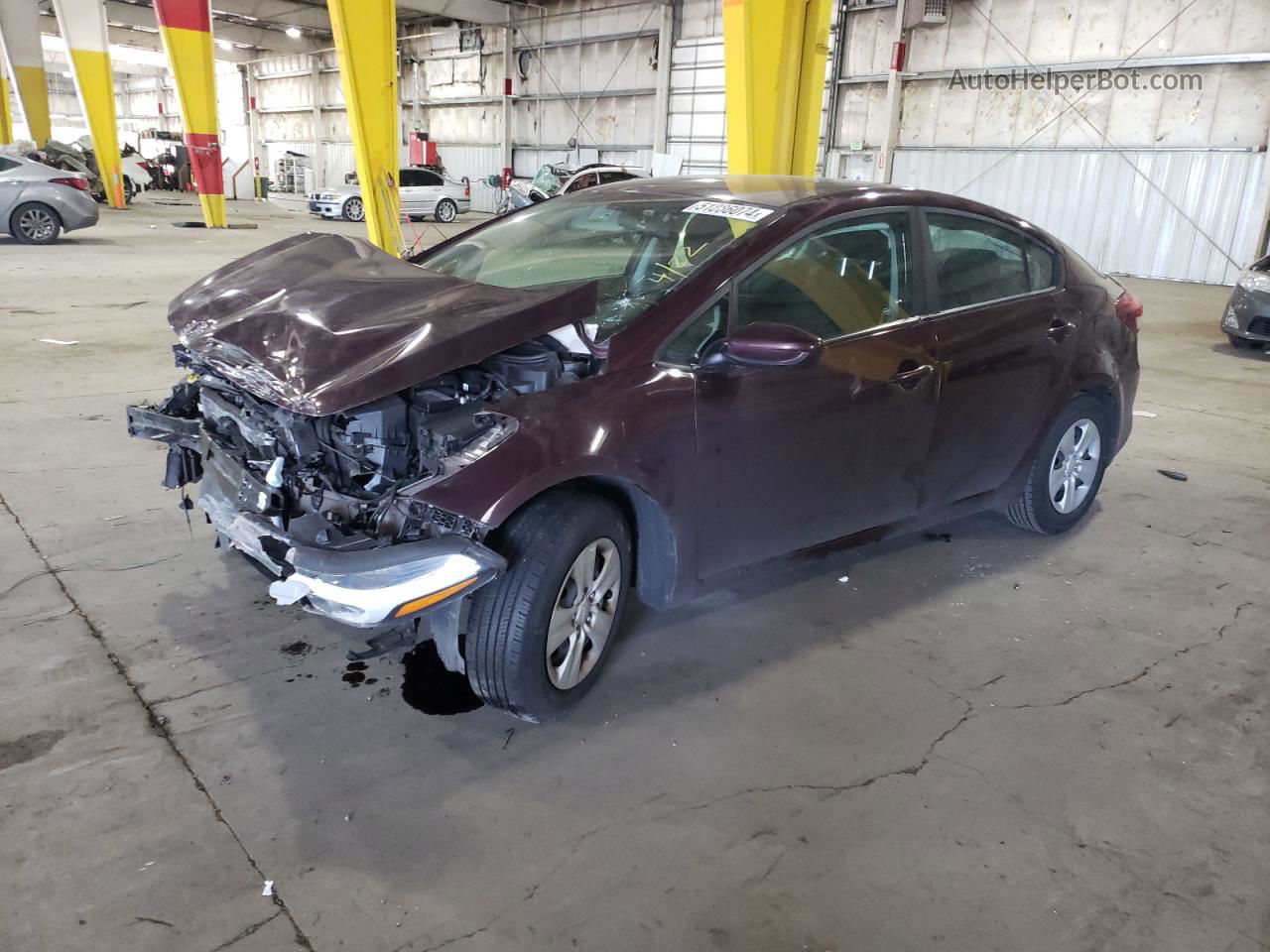 2017 Kia Forte Lx Burgundy vin: 3KPFK4A79HE027546