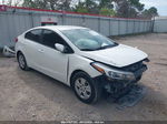 2017 Kia Forte Lx White vin: 3KPFK4A79HE045691