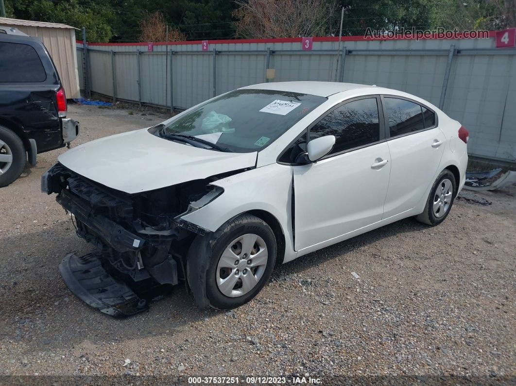 2017 Kia Forte Lx White vin: 3KPFK4A79HE045691