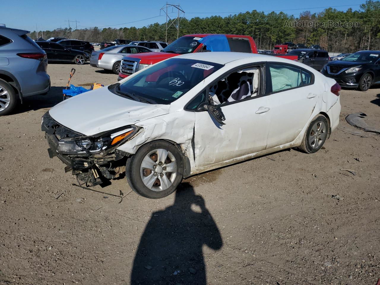 2017 Kia Forte Lx White vin: 3KPFK4A79HE052317