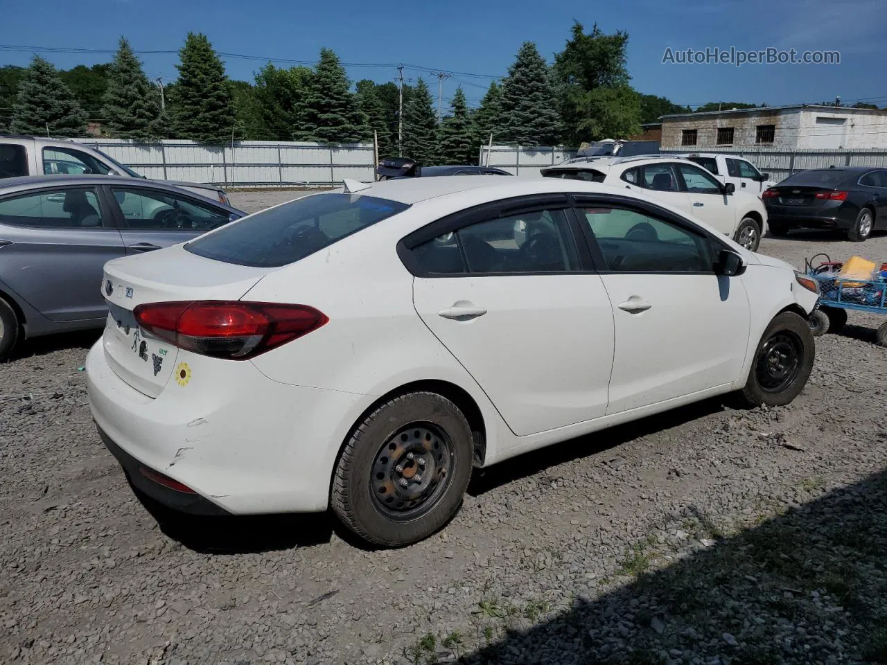 2017 Kia Forte Lx White vin: 3KPFK4A79HE075970