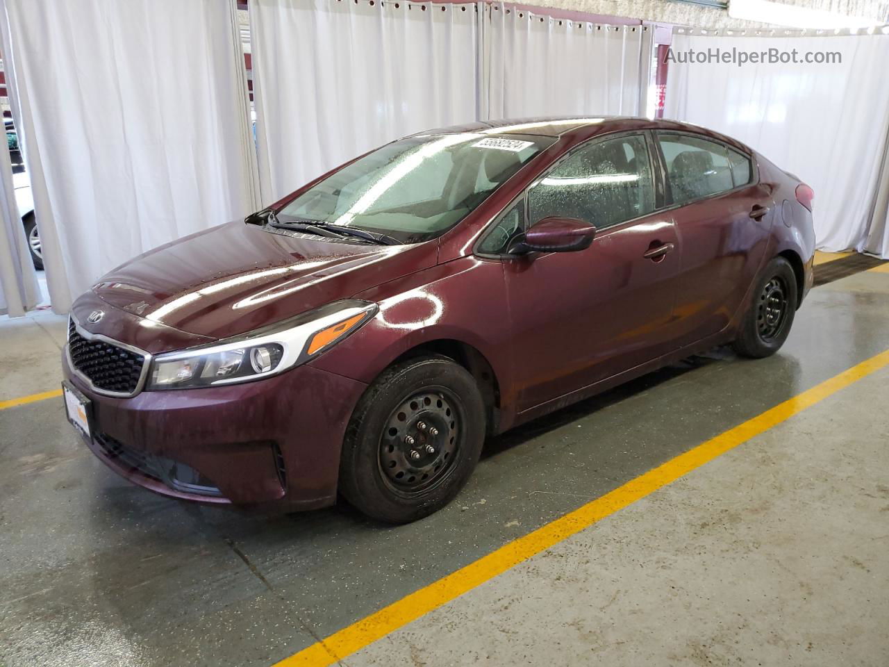 2017 Kia Forte Lx Burgundy vin: 3KPFK4A79HE125573