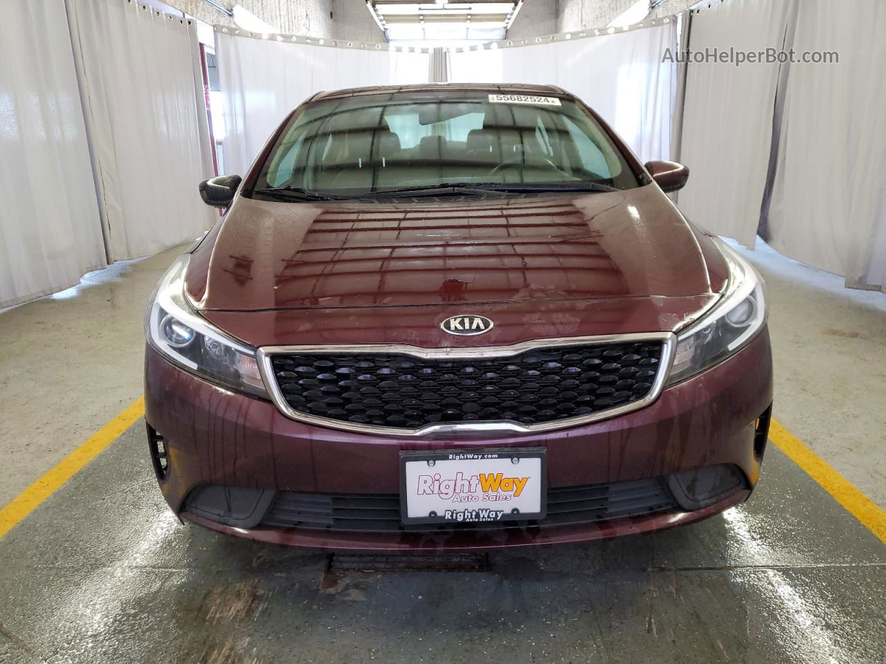 2017 Kia Forte Lx Burgundy vin: 3KPFK4A79HE125573