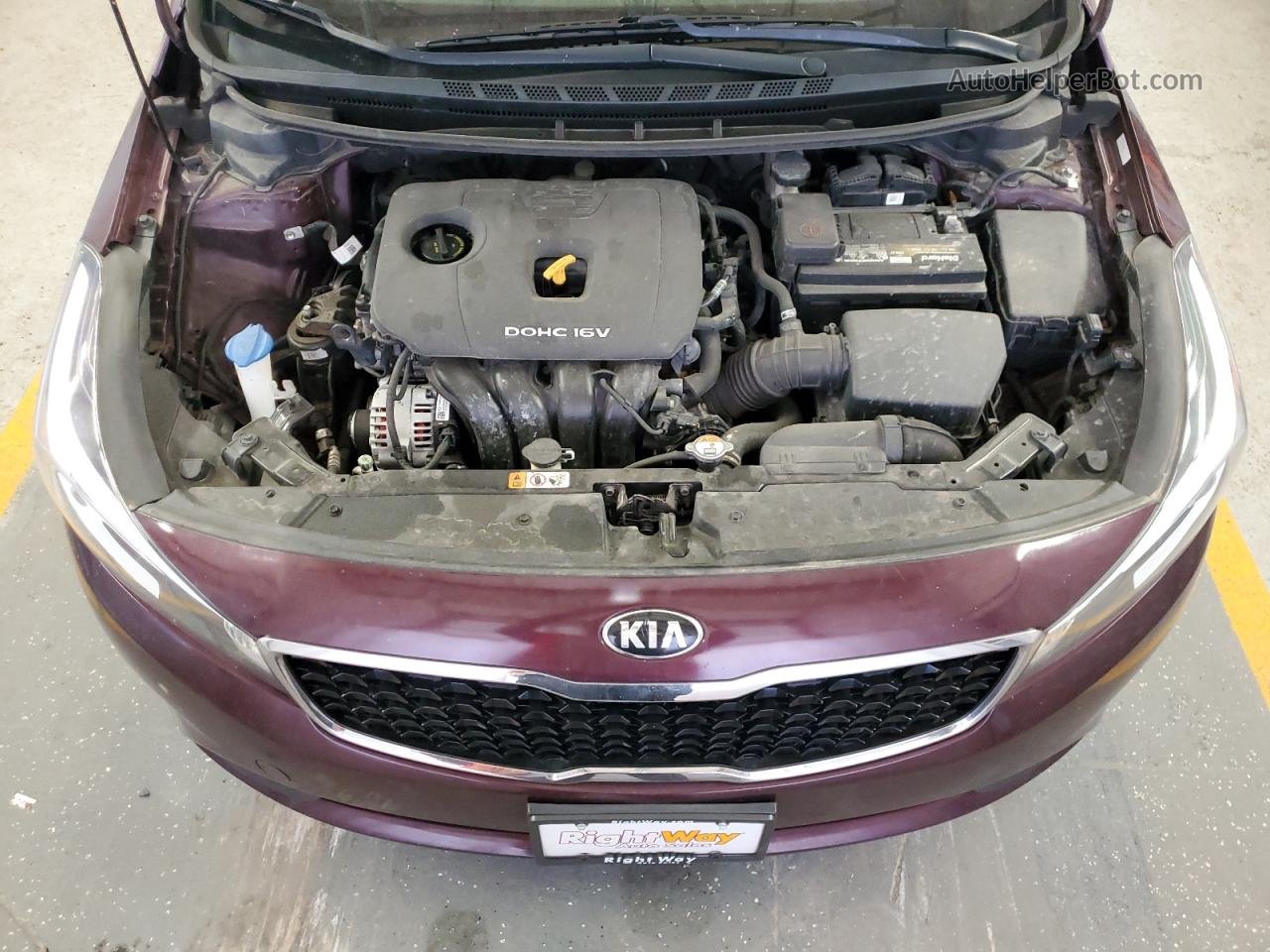 2017 Kia Forte Lx Burgundy vin: 3KPFK4A79HE125573