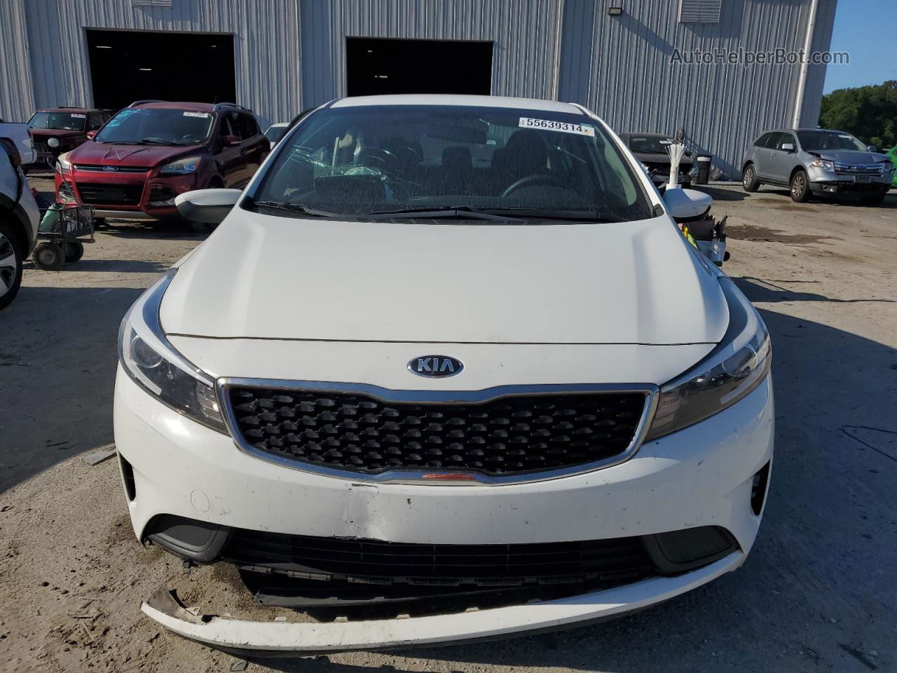 2018 Kia Forte Lx White vin: 3KPFK4A79JE213836