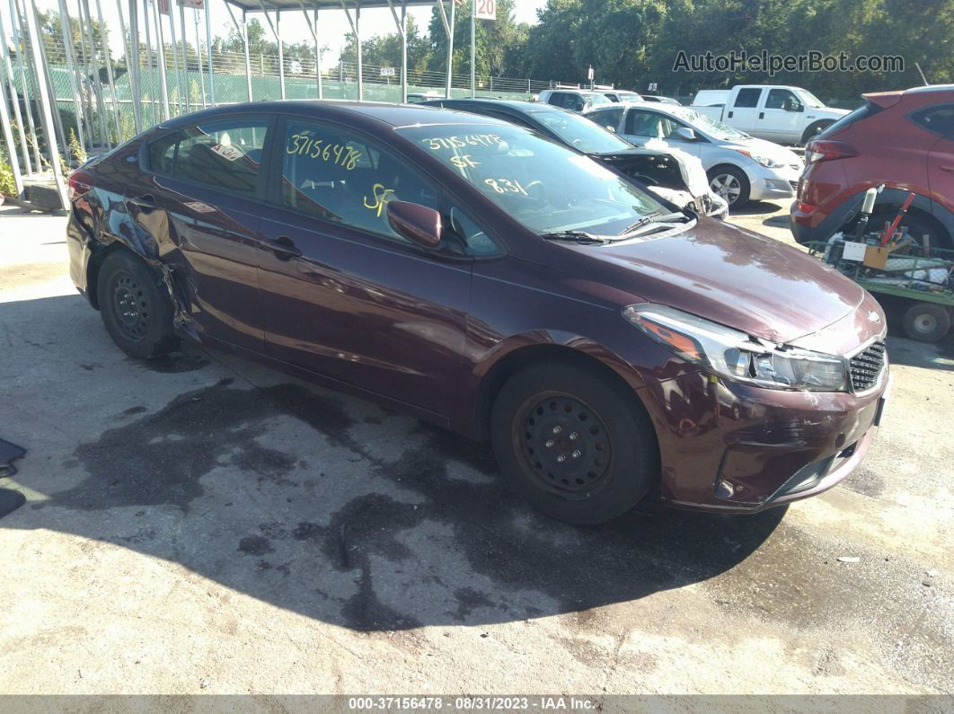 2018 Kia Forte Lx Maroon vin: 3KPFK4A79JE246366