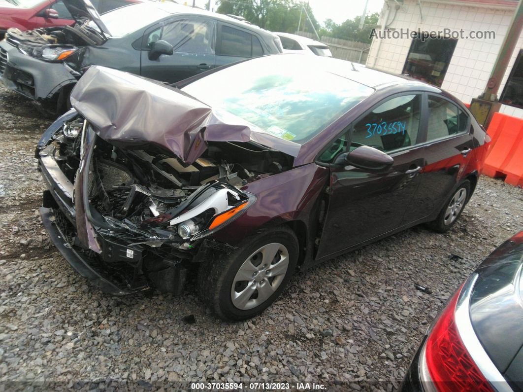 2018 Kia Forte Lx Maroon vin: 3KPFK4A79JE258095