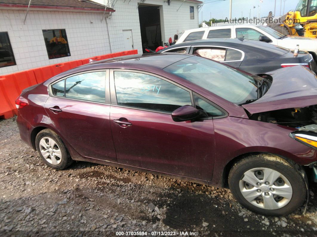 2018 Kia Forte Lx Maroon vin: 3KPFK4A79JE258095