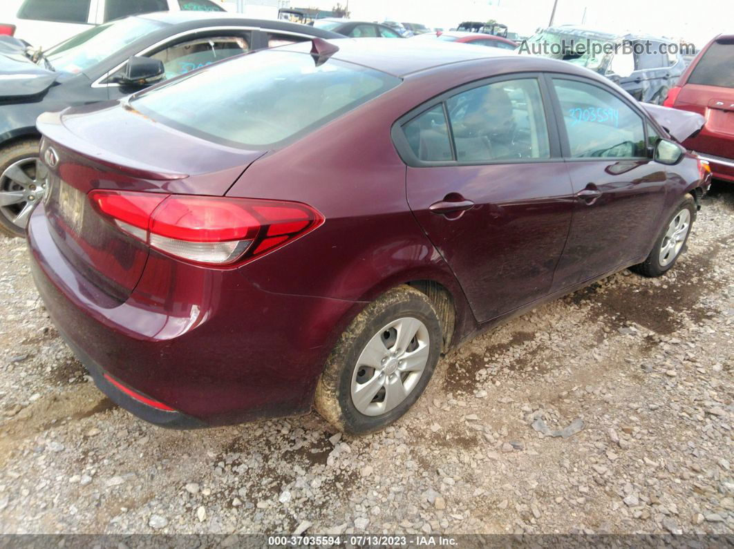 2018 Kia Forte Lx Maroon vin: 3KPFK4A79JE258095