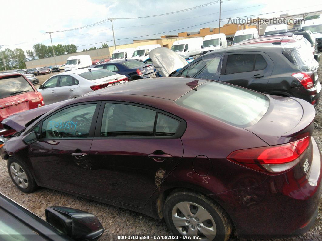 2018 Kia Forte Lx Maroon vin: 3KPFK4A79JE258095