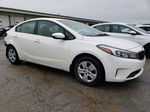 2017 Kia Forte Lx White vin: 3KPFK4A7XHE044937