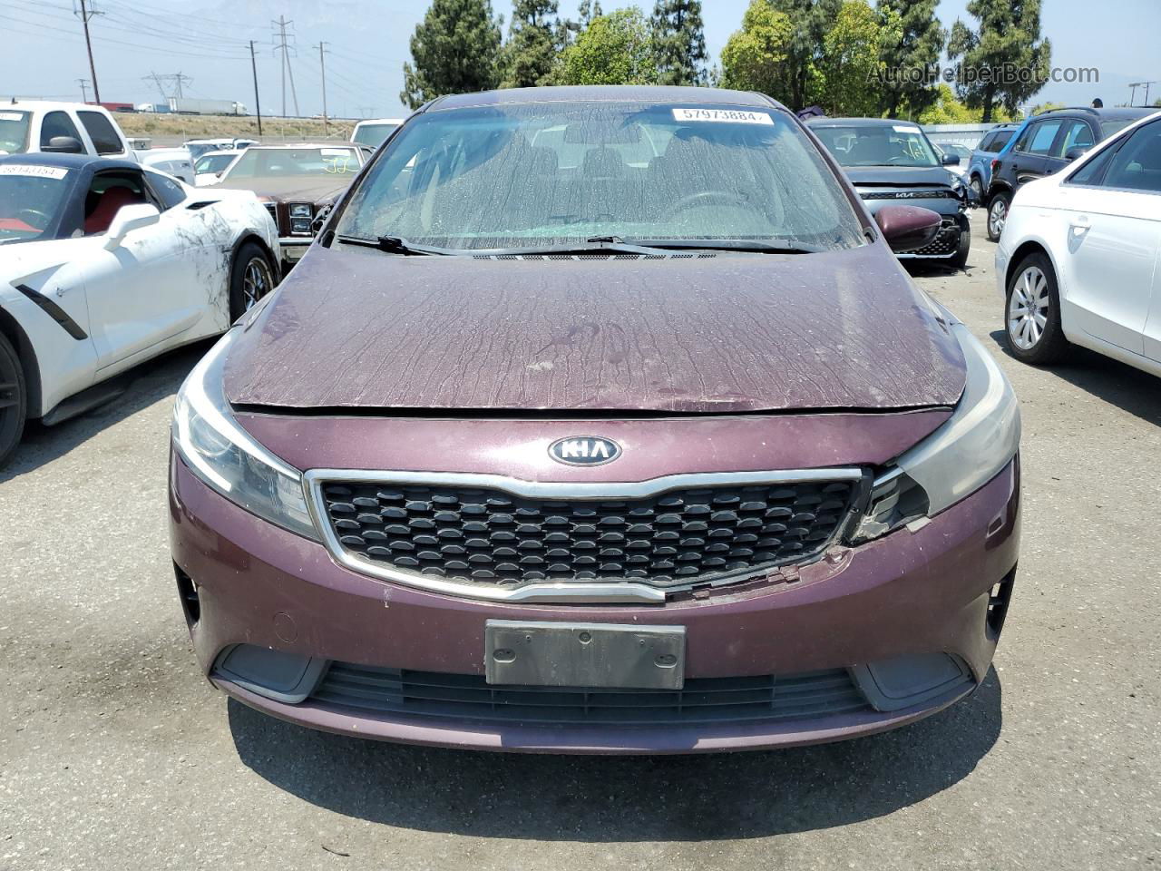 2017 Kia Forte Lx Burgundy vin: 3KPFK4A7XHE045828