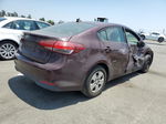 2017 Kia Forte Lx Burgundy vin: 3KPFK4A7XHE045828