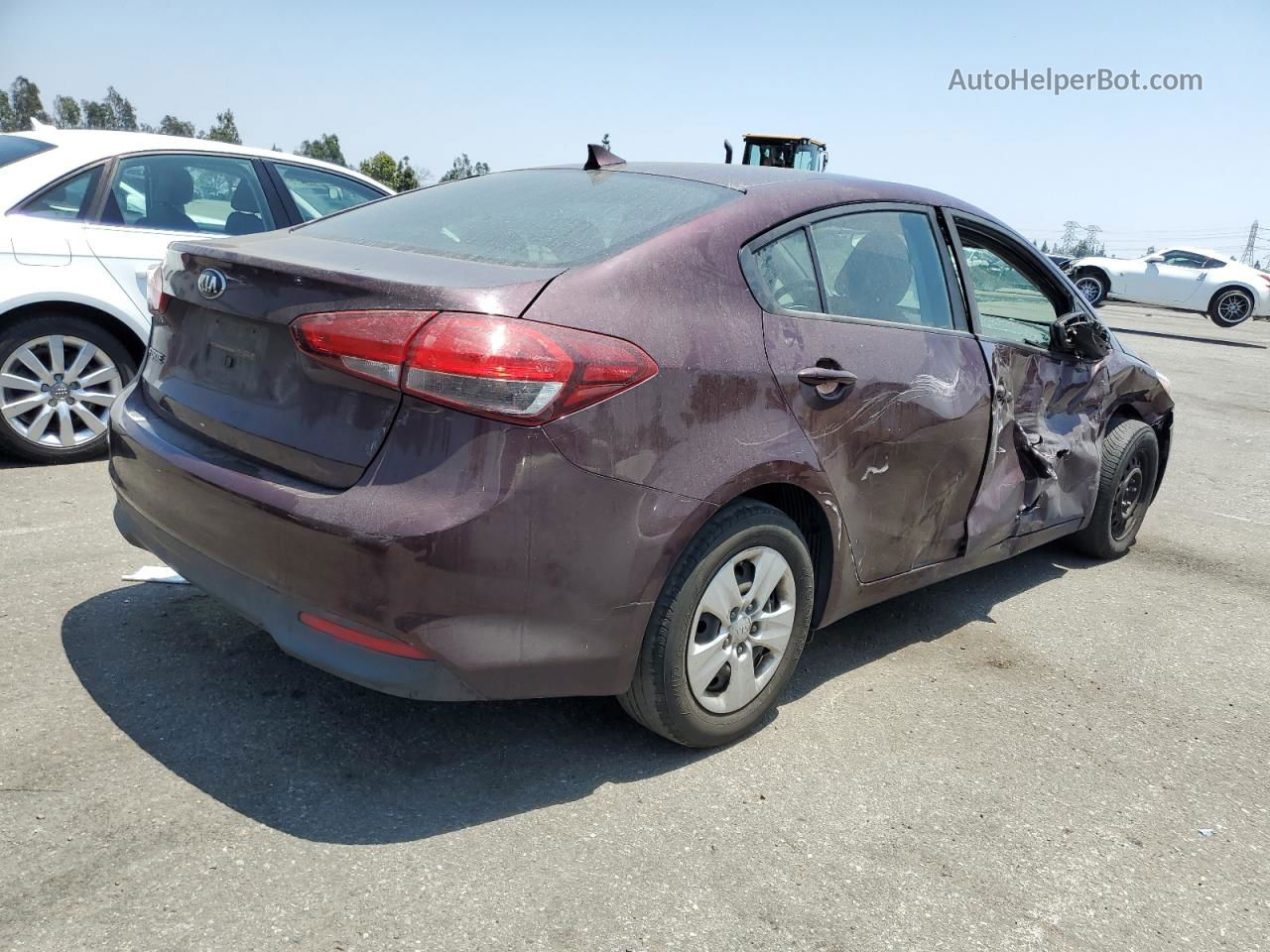 2017 Kia Forte Lx Burgundy vin: 3KPFK4A7XHE045828