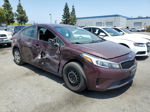 2017 Kia Forte Lx Burgundy vin: 3KPFK4A7XHE045828