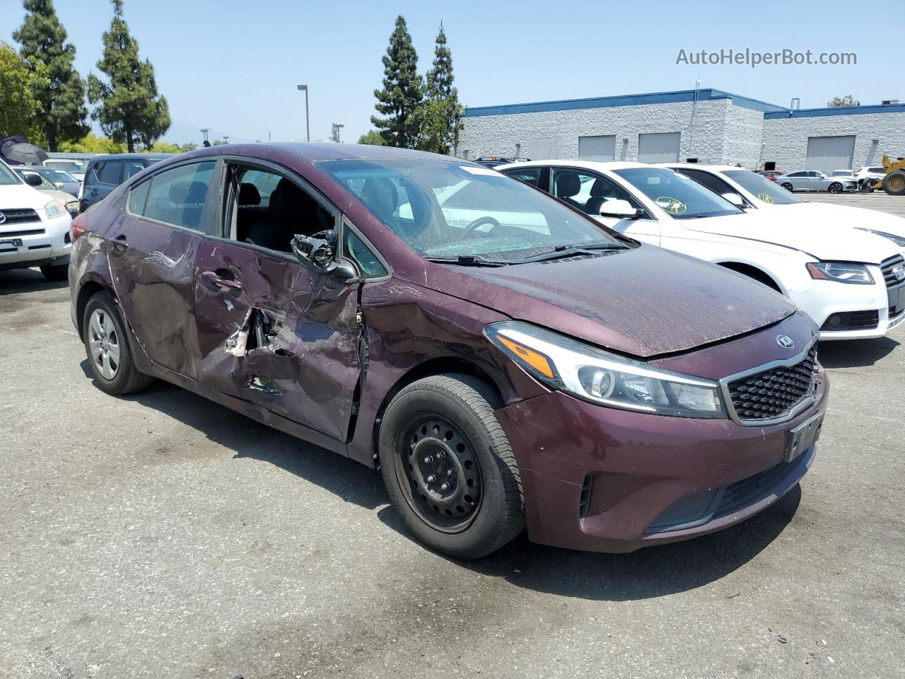 2017 Kia Forte Lx Burgundy vin: 3KPFK4A7XHE045828