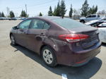 2017 Kia Forte Lx Burgundy vin: 3KPFK4A7XHE045828