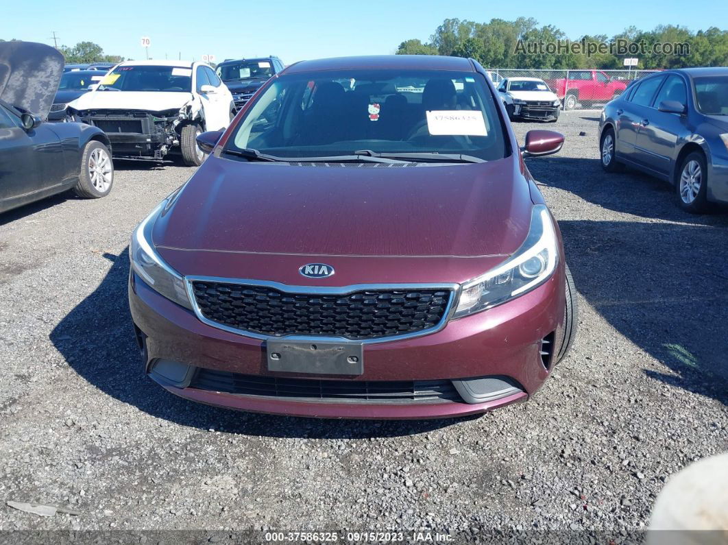 2017 Kia Forte Lx Maroon vin: 3KPFK4A7XHE082488