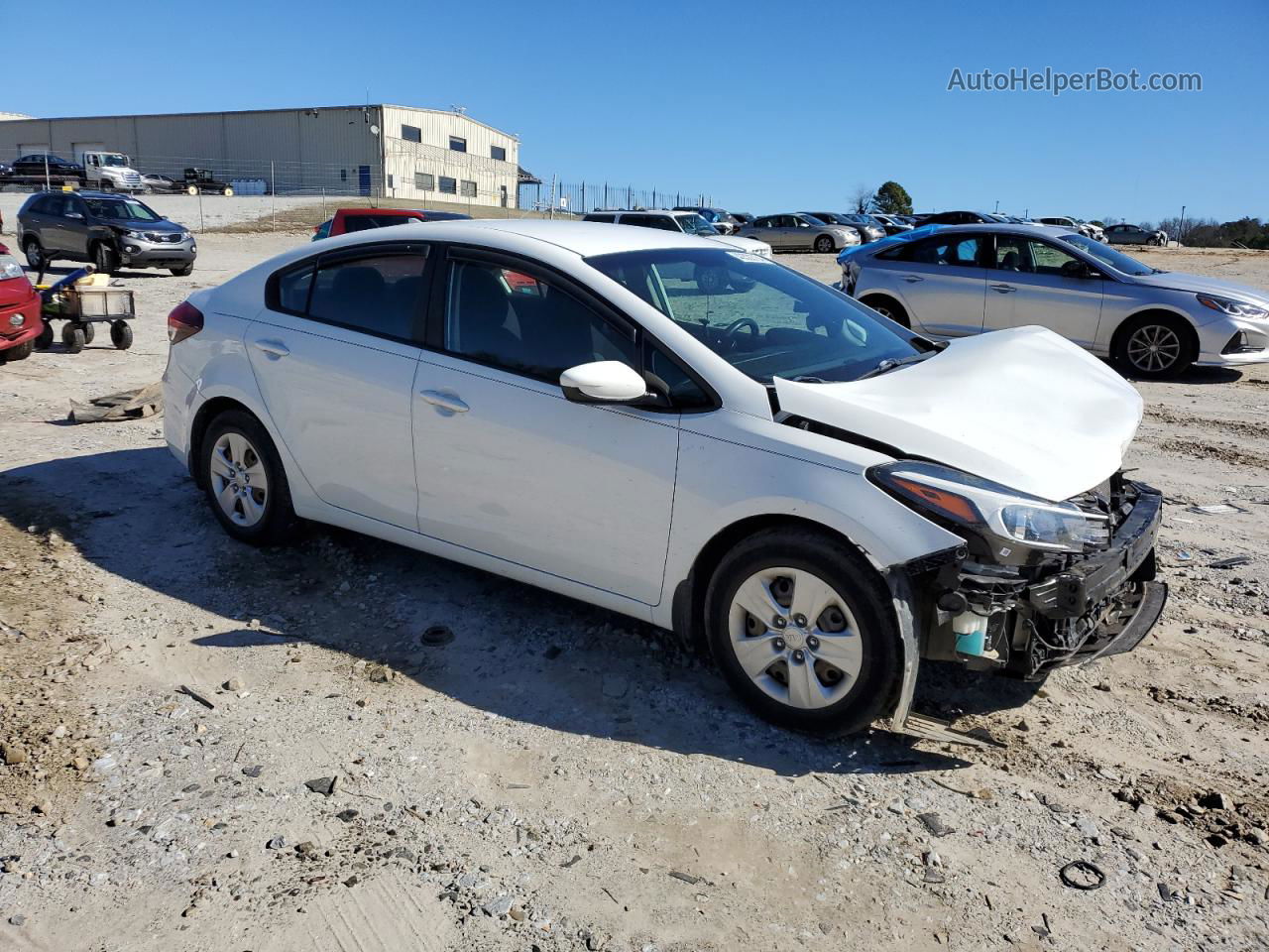 2017 Kia Forte Lx White vin: 3KPFK4A7XHE091496