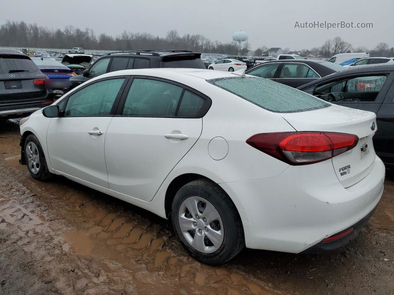 2017 Kia Forte Lx White vin: 3KPFK4A7XHE097783