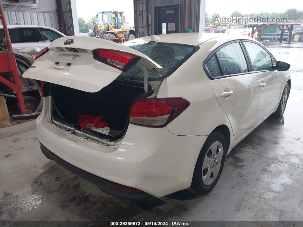 2017 Kia Forte Lx White vin: 3KPFK4A7XHE099307