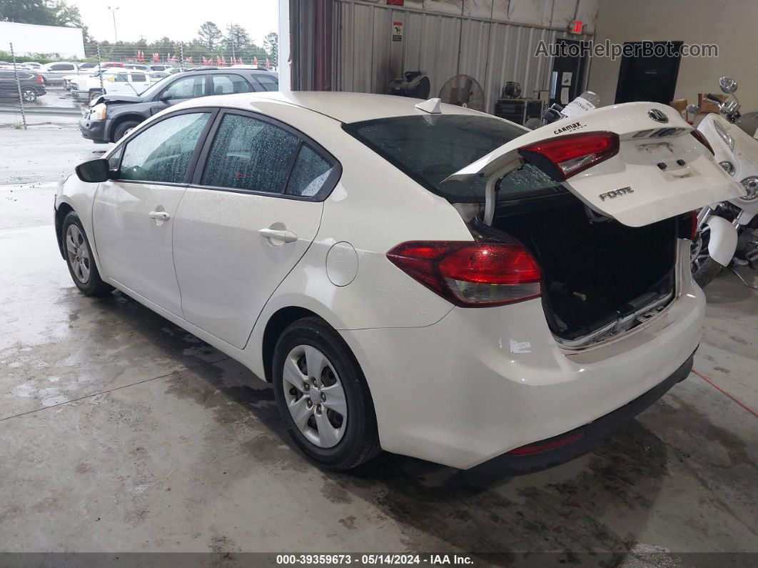 2017 Kia Forte Lx White vin: 3KPFK4A7XHE099307