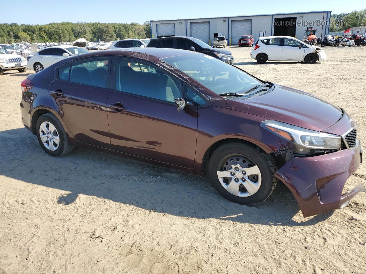 2018 Kia Forte Lx Maroon vin: 3KPFK4A7XJE189594