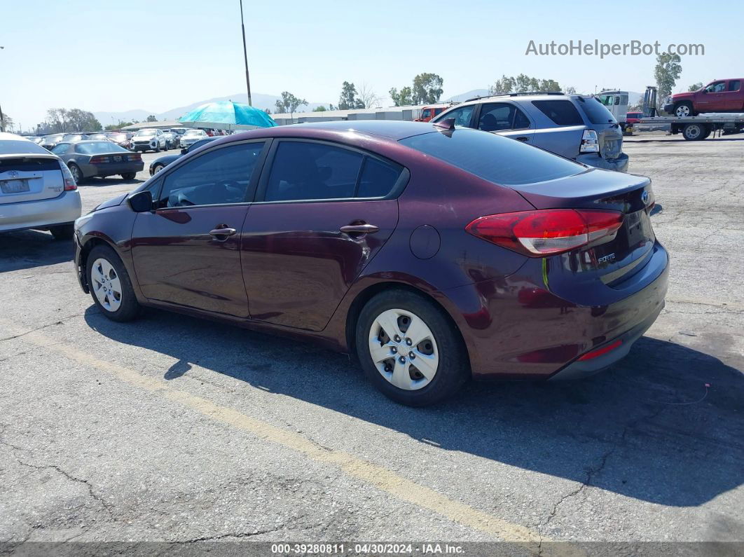 2018 Kia Forte Lx Burgundy vin: 3KPFK4A7XJE217250