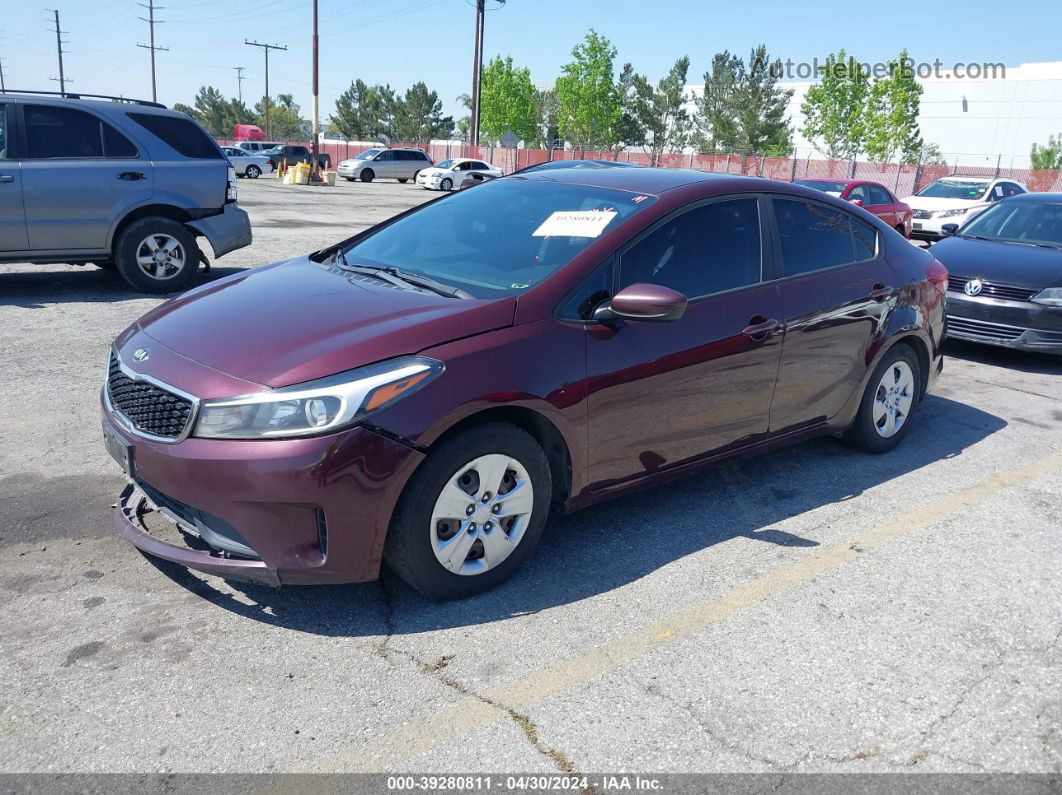 2018 Kia Forte Lx Бордовый vin: 3KPFK4A7XJE217250