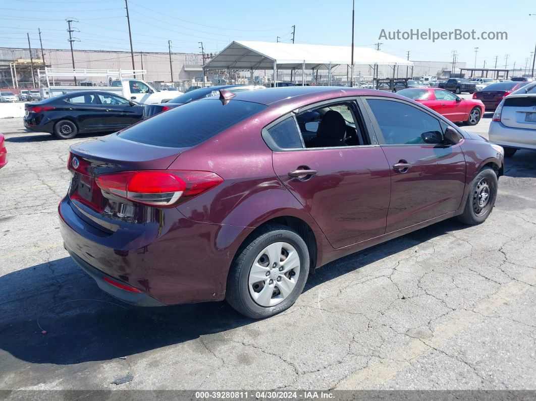 2018 Kia Forte Lx Burgundy vin: 3KPFK4A7XJE217250