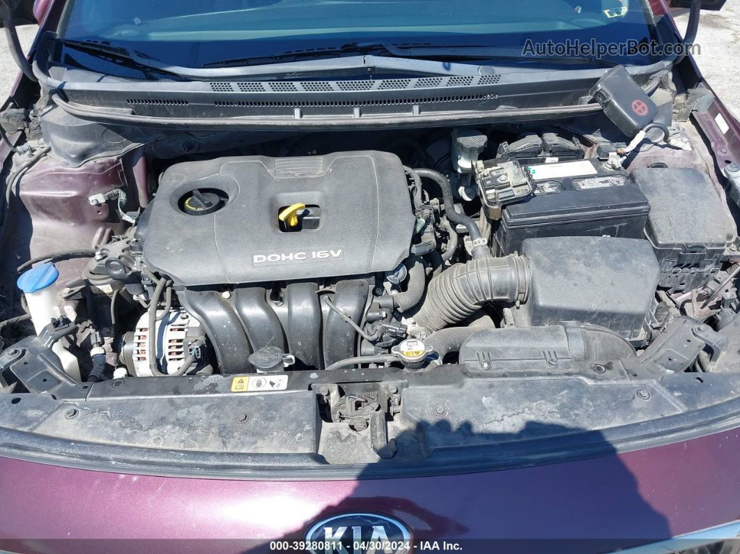 2018 Kia Forte Lx Burgundy vin: 3KPFK4A7XJE217250