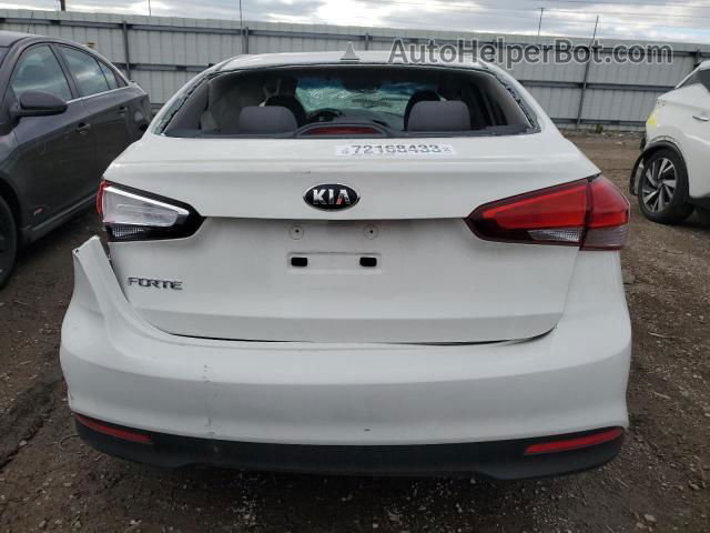 2018 Kia Forte Lx White vin: 3KPFK4A7XJE229768