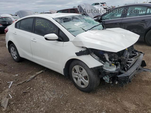 2018 Kia Forte Lx White vin: 3KPFK4A7XJE229768