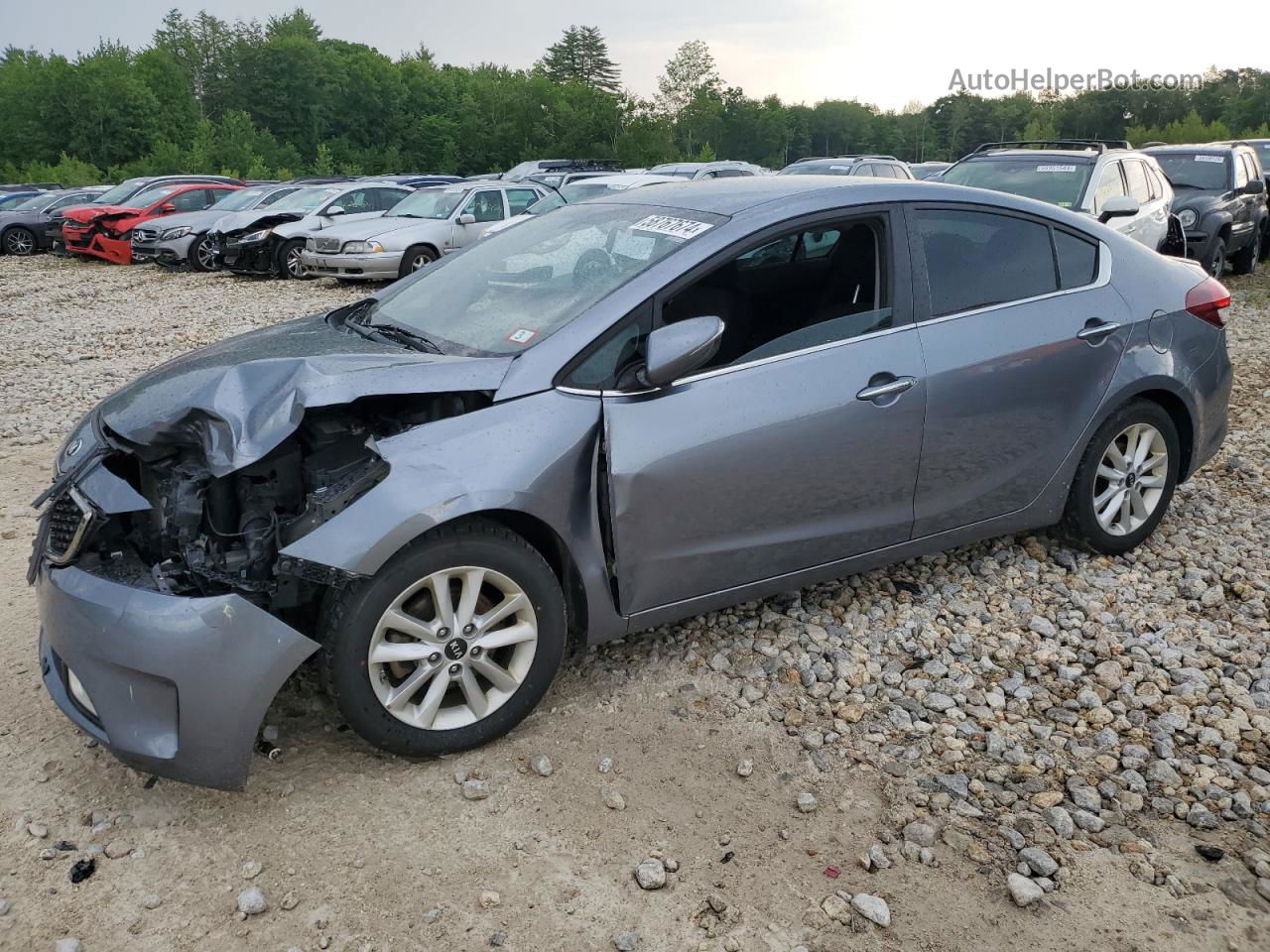 2017 Kia Forte Lx Gray vin: 3KPFL4A70HE033281