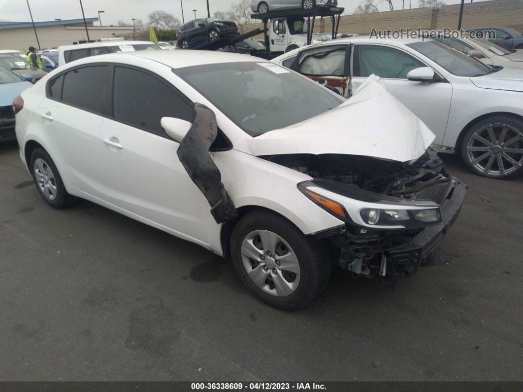 2017 Kia Forte Lx White vin: 3KPFL4A70HE086059