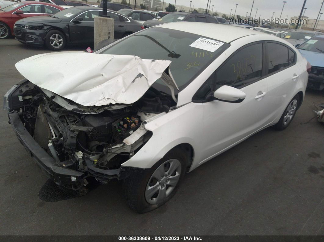 2017 Kia Forte Lx White vin: 3KPFL4A70HE086059