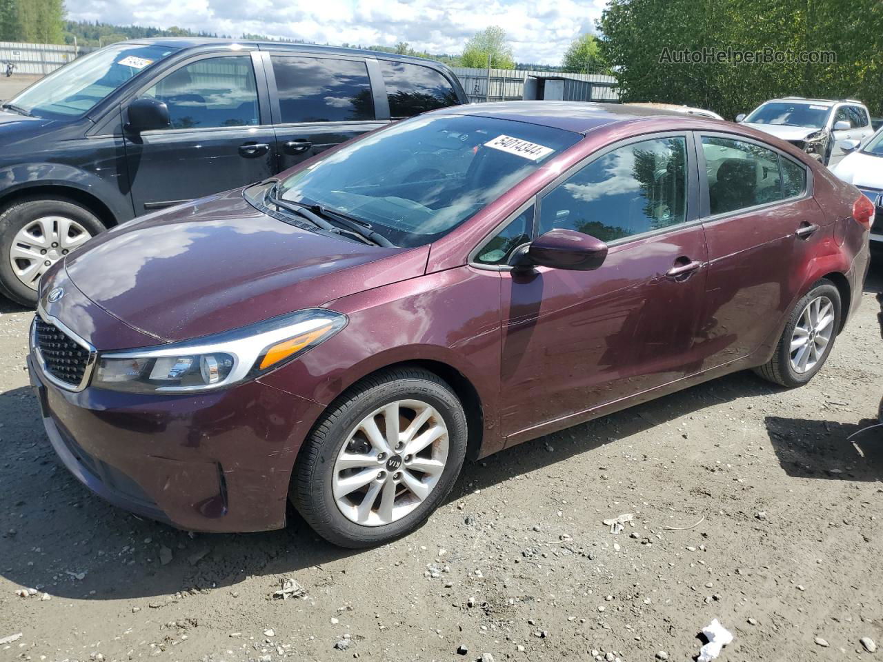 2017 Kia Forte Lx Maroon vin: 3KPFL4A70HE132540