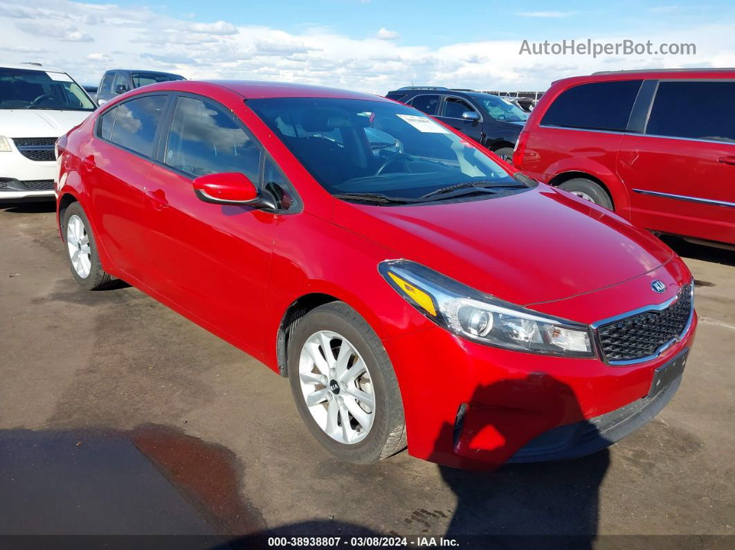 2017 Kia Forte S Red vin: 3KPFL4A71HE049585