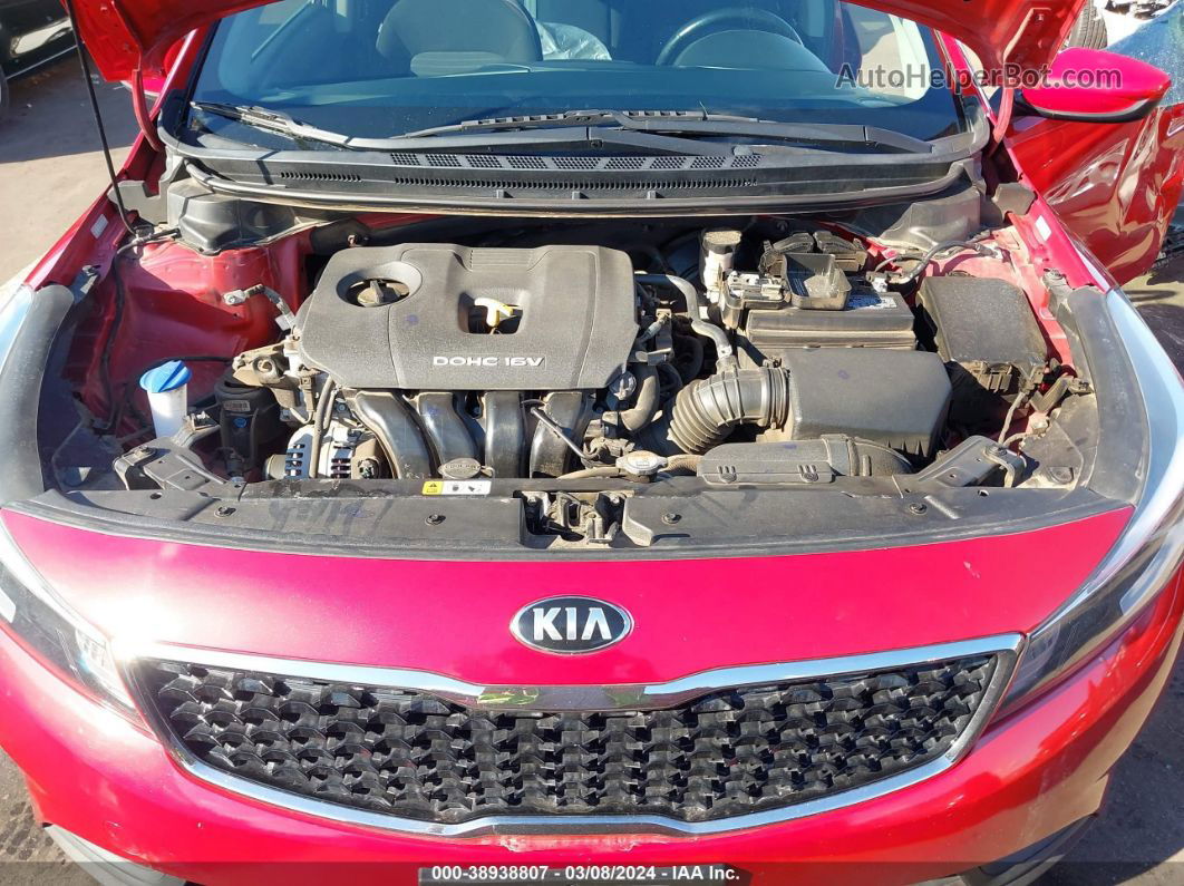 2017 Kia Forte S Red vin: 3KPFL4A71HE049585