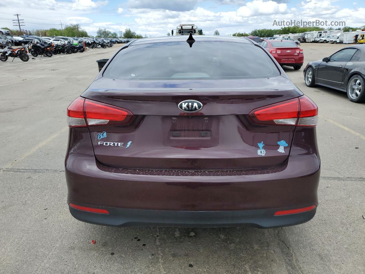 2017 Kia Forte Lx Burgundy vin: 3KPFL4A71HE147712