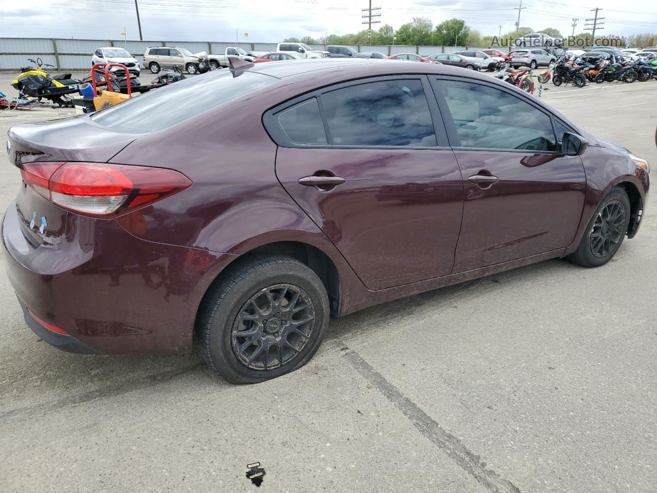 2017 Kia Forte Lx Burgundy vin: 3KPFL4A71HE147712