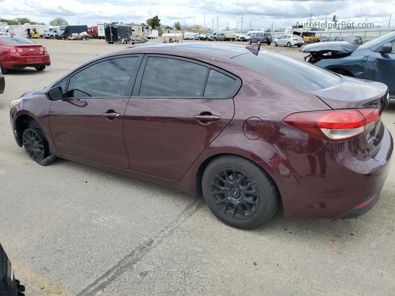 2017 Kia Forte Lx Burgundy vin: 3KPFL4A71HE147712