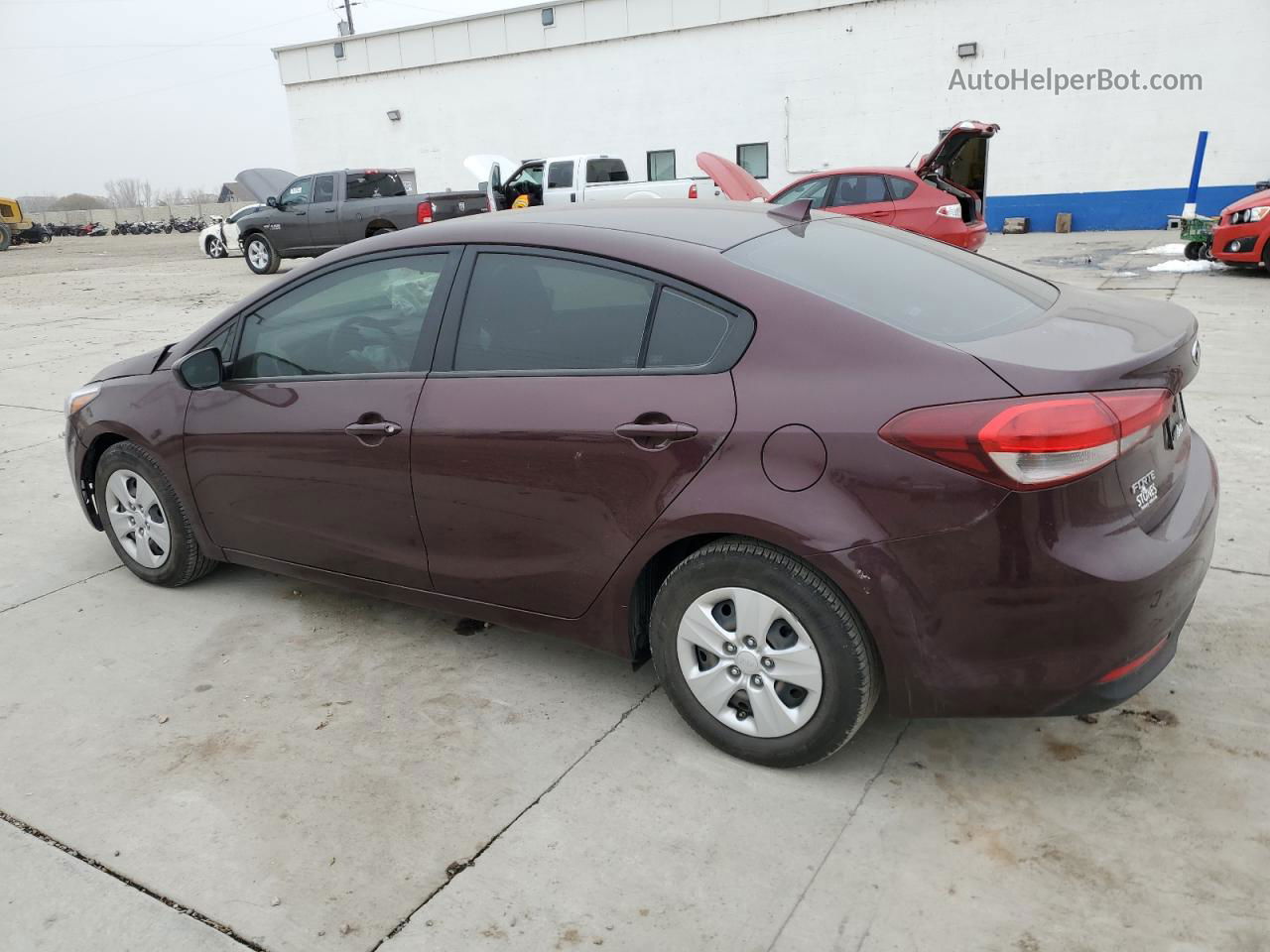 2017 Kia Forte Lx Burgundy vin: 3KPFL4A71HE152926