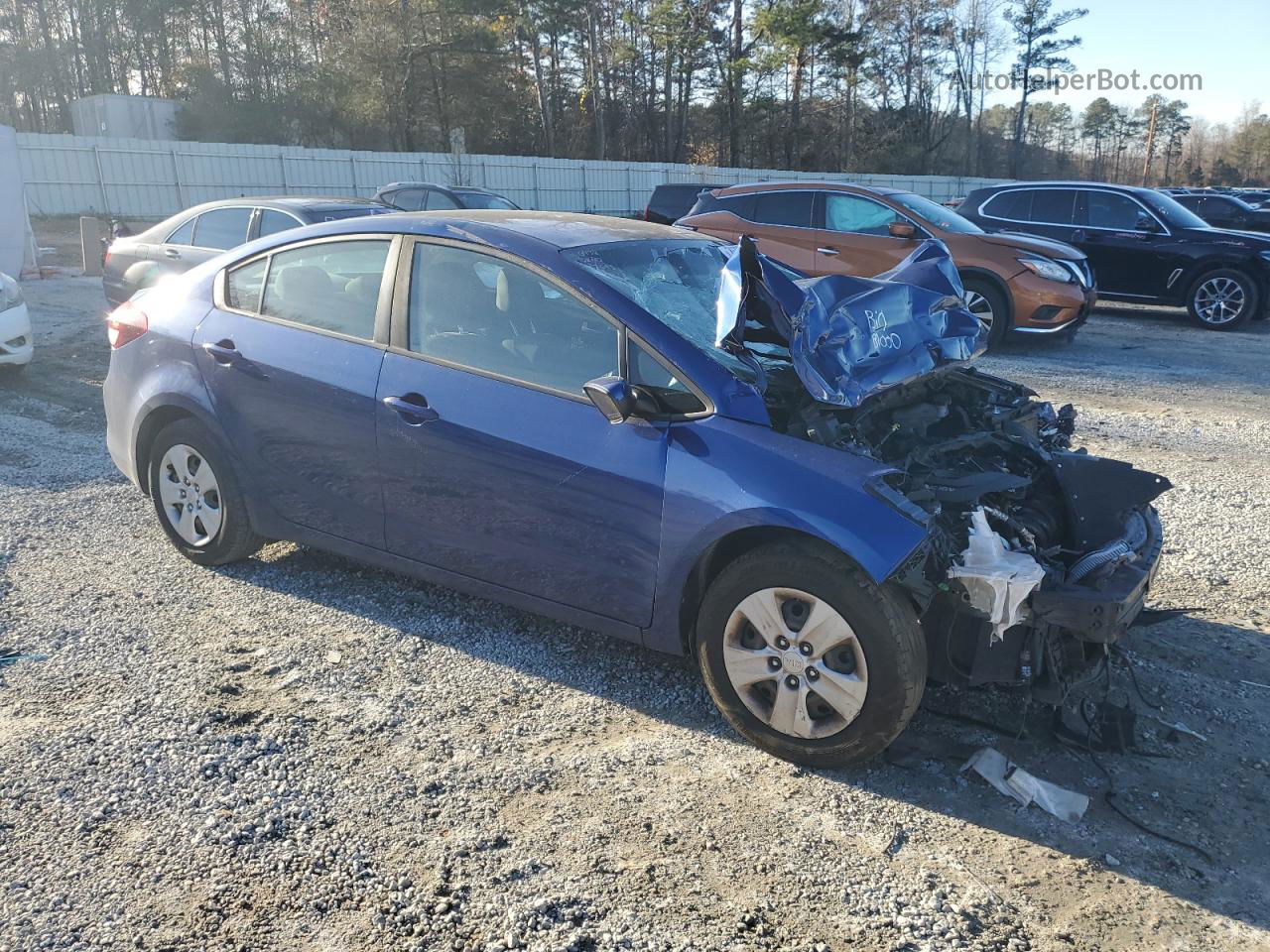 2018 Kia Forte Lx Синий vin: 3KPFL4A71JE176438